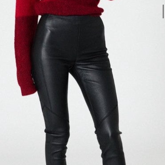 Veda Pants - NWT Veda Leather Zero Stretch Black Leggings, medium